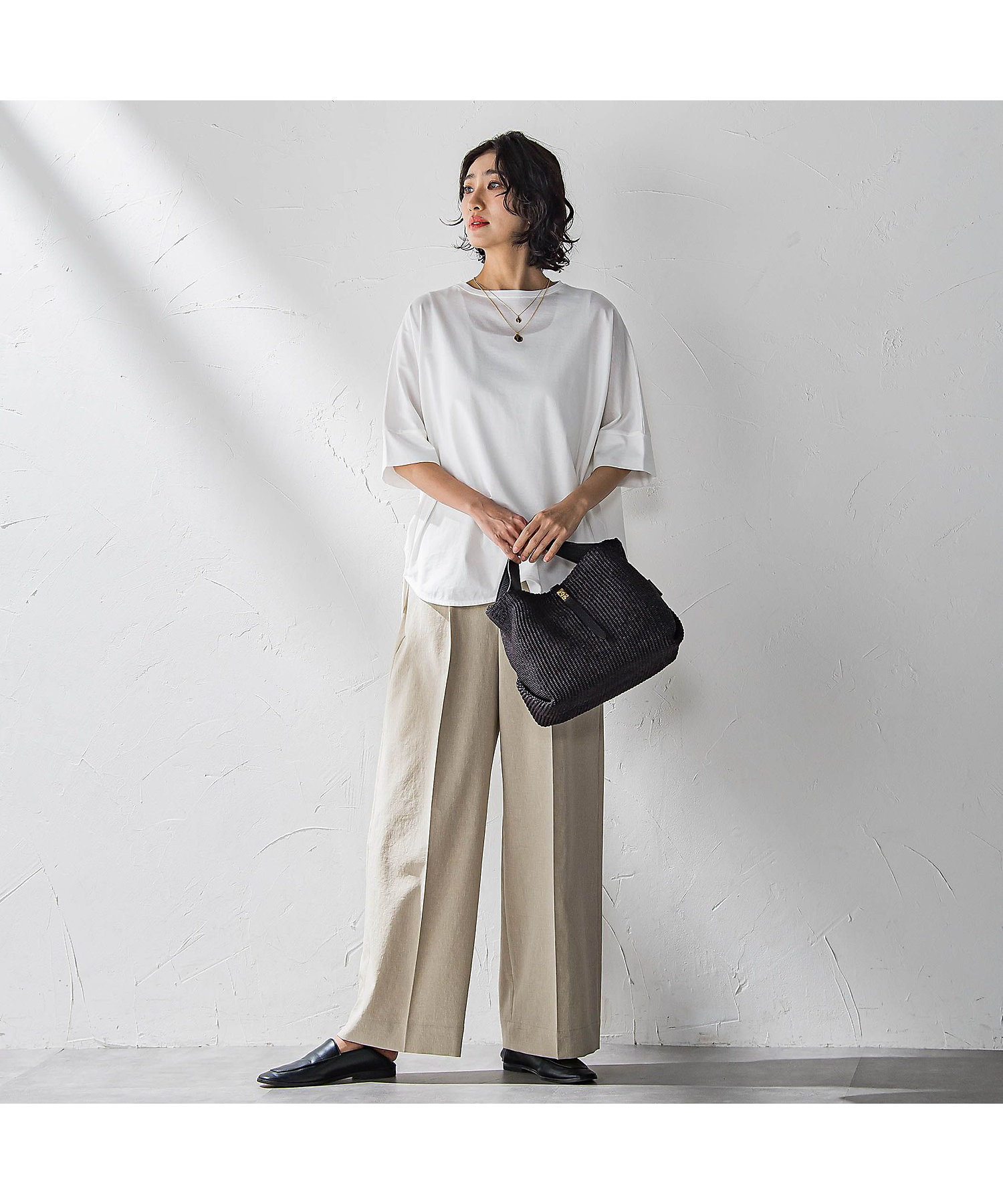 VIOLAd'ORO】イタリアンラフィアシート2WAYトートバッグ