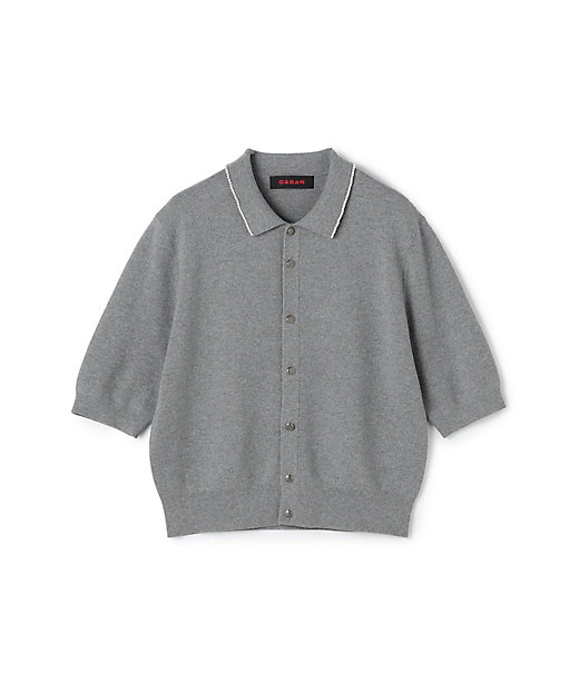 コットンカシミヤ パールポロカーディガン | CABaN/キャバン | 三越