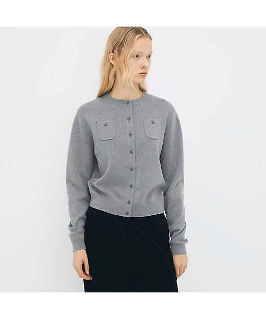 コットンカシミヤ クルーネックカーディガン | CABaN/キャバン | 三越