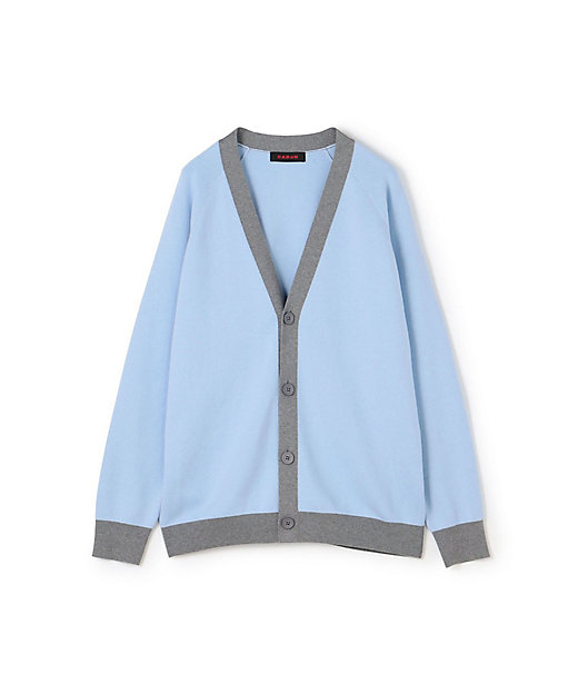 CABaN コットンカシミヤ バイカラーVネックカーディガン | CABaN