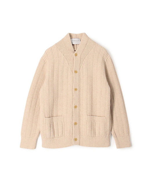 ウールカシミヤシルク リブVネックカーディガン | TOMORROWLAND (Men