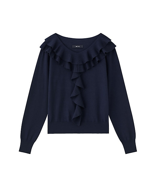 アディアム リリートップ ラッフル Vネック フリル ブラウス プル