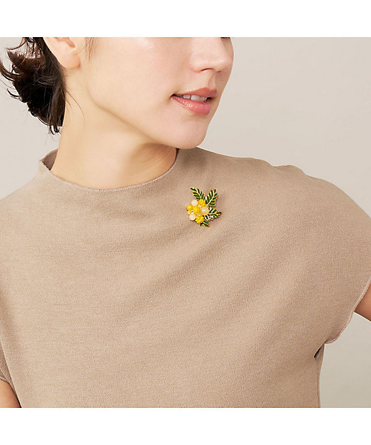 ミモザ ブローチ・ノリタケ ボンボニエールセット VBRD6156