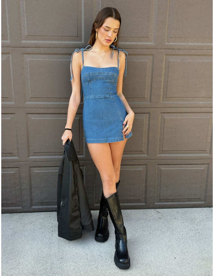 Spoil You Denim Mini Dress | Isabelles's Cabinet