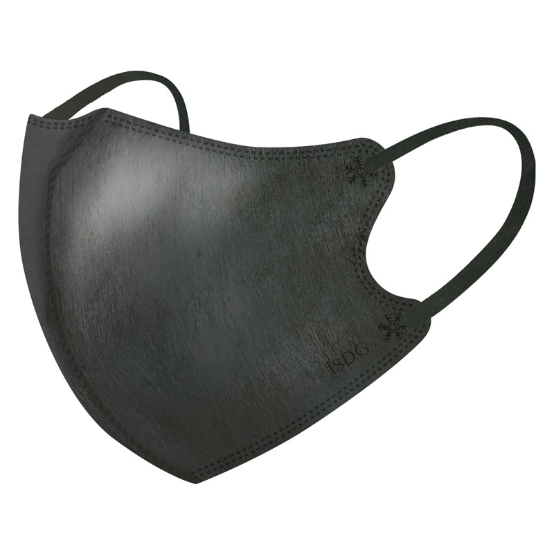 立体型スパンレース不織布カラーマスク(ブラック) 7枚入 | ISDG 医食同