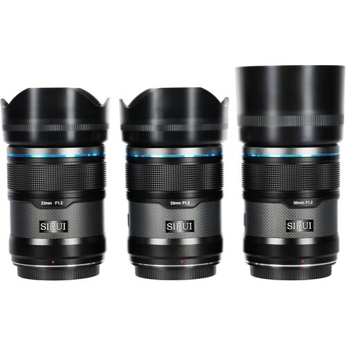 Set Obiective AutoFocus Sirui Sniper 23mm 33mm 56mm F1.2 APS-C