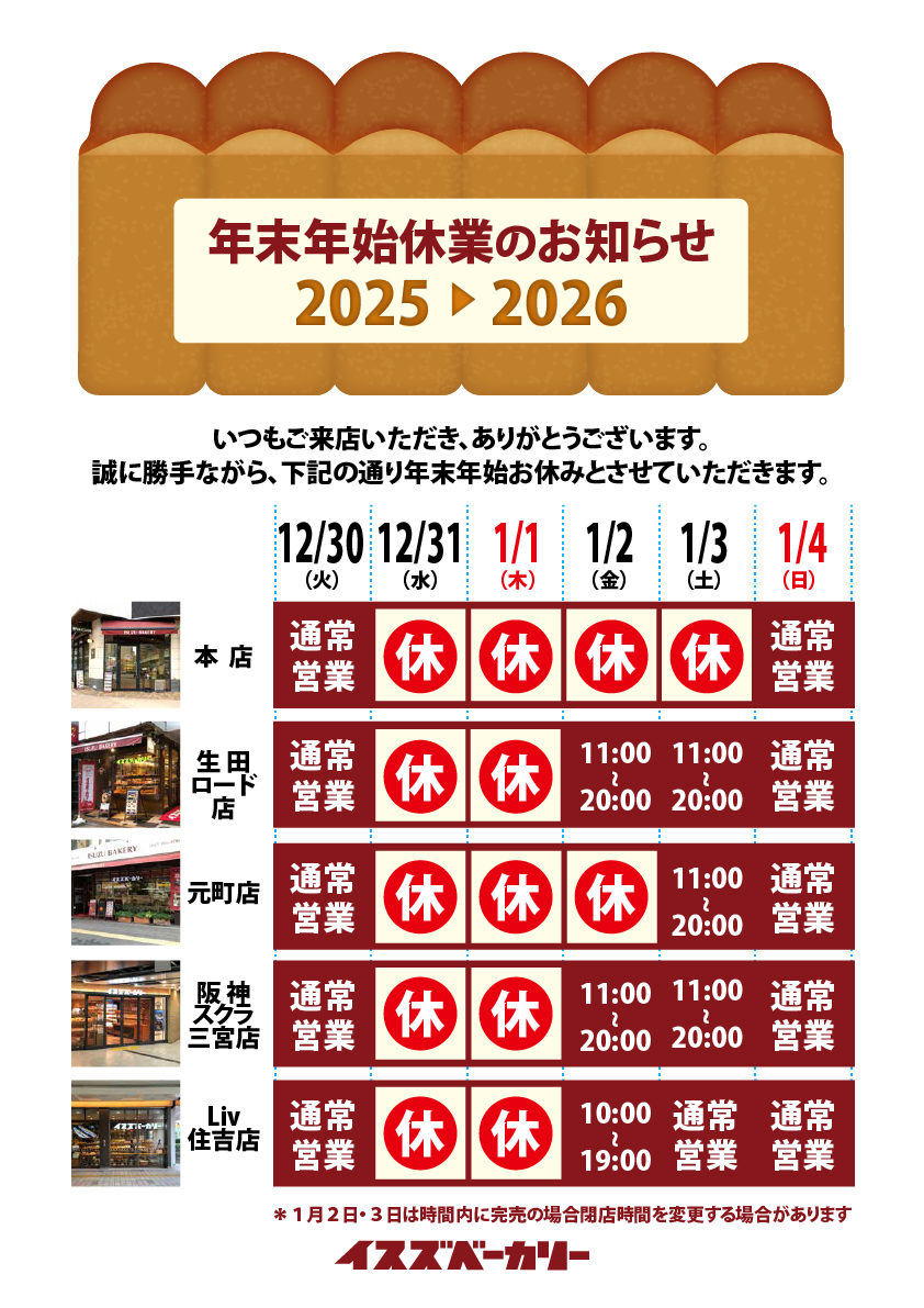 イスズベーカリー ホームページ 「神戸マイスターのおいしいパン