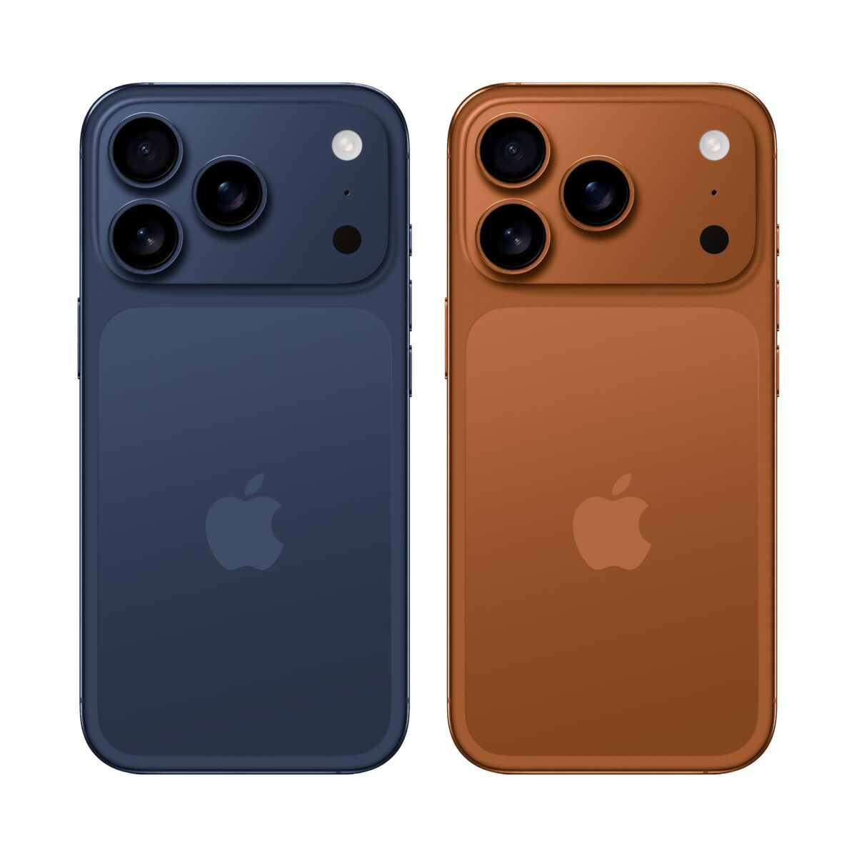 iPhone17 Proの本体カラーか〜オレンジとダークブルーのUSB-C端子の