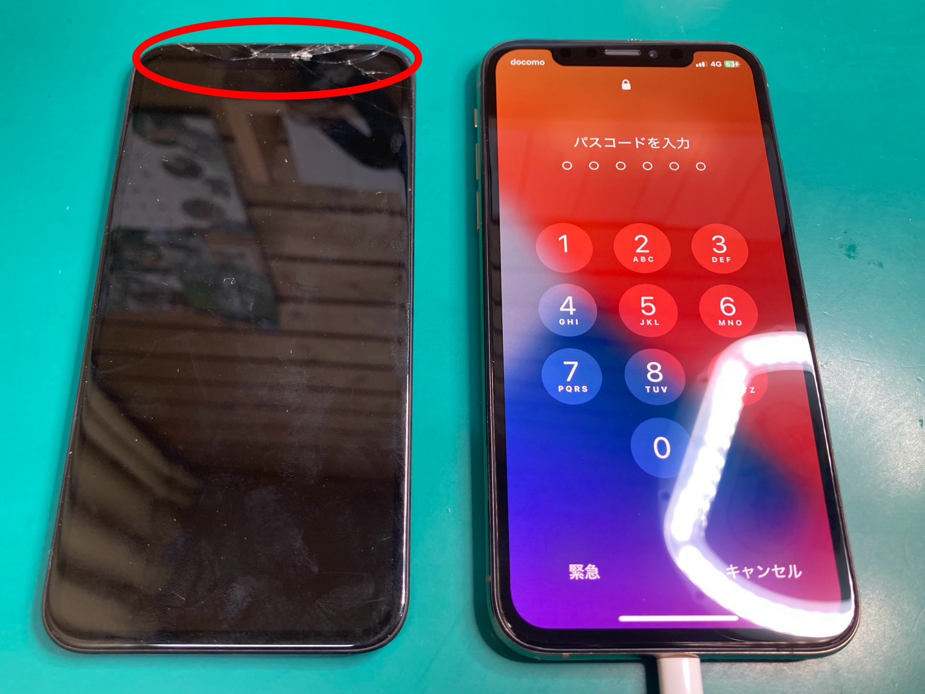 iPhoneの画面ひび割れ修理のご依頼、Face ID（顔認証）が使えない原因