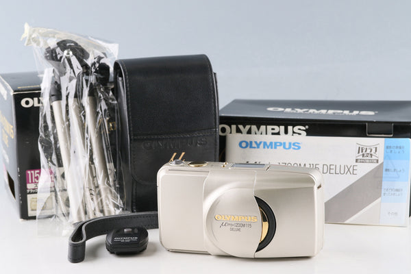 Olympus μ ZOOM 115 Deluxe 35mm Point & Shoot Film Camera With Box