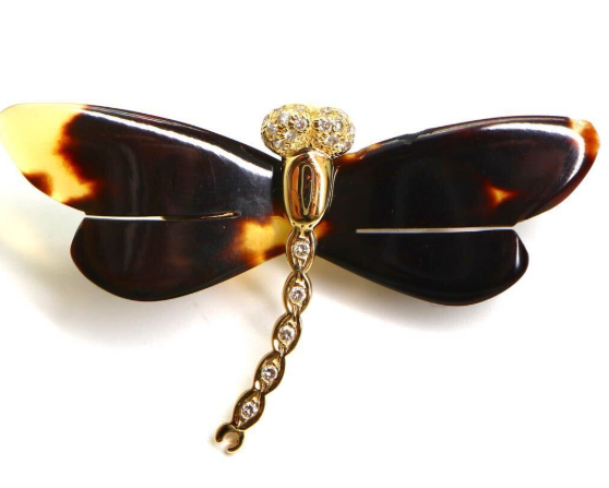 鼈甲/ダイヤモンドブローチ4.3gの買取実績｜色石BANK