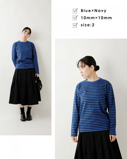 G.F.G.S. ジーエフジーエス オーガニック コットン ボーダー クルー