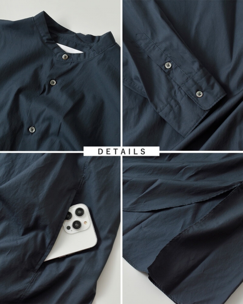 graphpaper グラフペーパー コットン バンドカラー オーバーサイズ