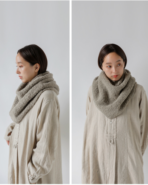 evam eva エヴァムエヴァ アルパカ ウール スヌード e253g182 | iroma