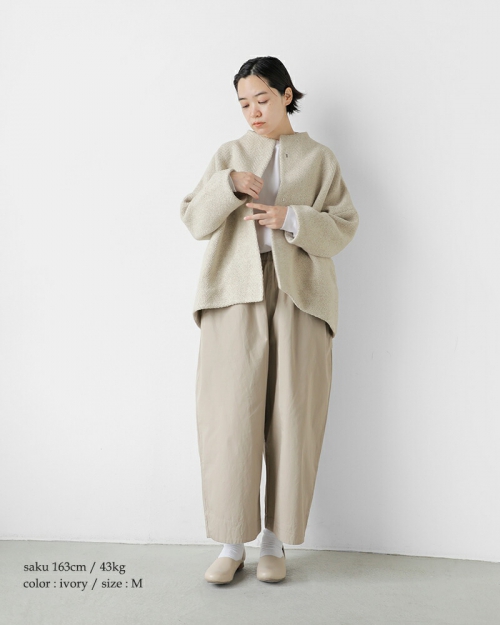 evam eva エヴァムエヴァ ウールツイード ショート コート e233t138-mn