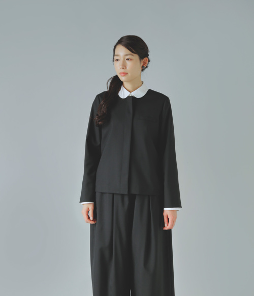 atelier naruse アトリエナルセ ウール フォーマル ノーカラー