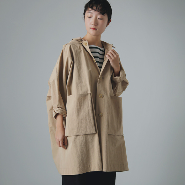 atelier naruse アトリエナルセ コットン ナイロン タフタ フーデッド