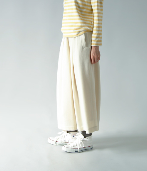 atelier naruse(アトリエナルセ)ウール フラノ ガウチョ パンツ f05102