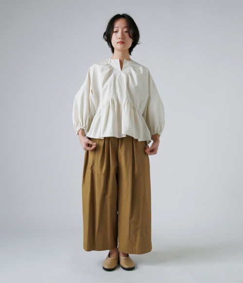 atelier naruse アトリエナルセ コットン ガウチョ パンツ f05107-a