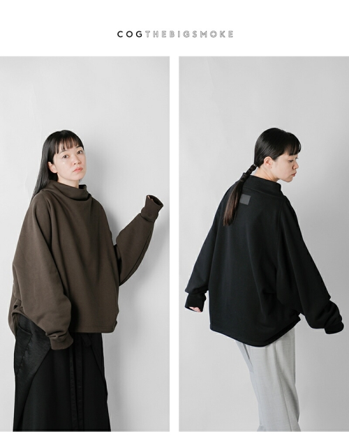COGTHEBIGSMOKE コグザビッグスモーク MELINA BOTTLE NECK SWEATSHIRT