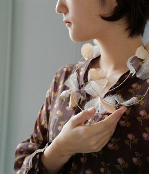 TOWAVASE トワヴァーズ シルク花柄 ドレス Louis