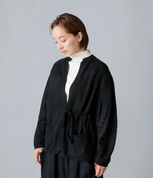 TOWAVASE トワヴァーズ ホワイトカシミヤ カシュクール ニット パニエ