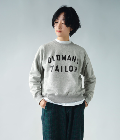 R & D.M.Co- オールドマンズテーラー コットン ラバープリント クルー