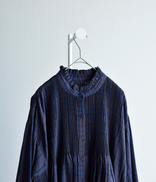 maison de soil メゾン ド ソイル ウール コットン チェック フリル