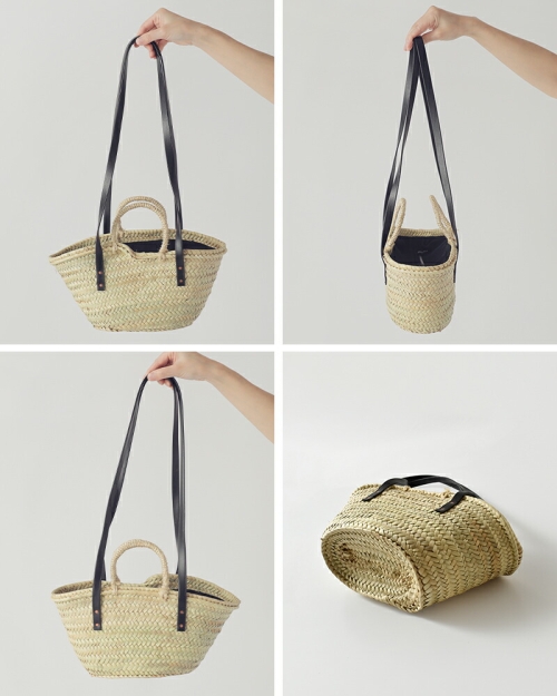 Aeta アエタ ロングハンドル バスケット バッグ Sサイズ “TAZA BASKET