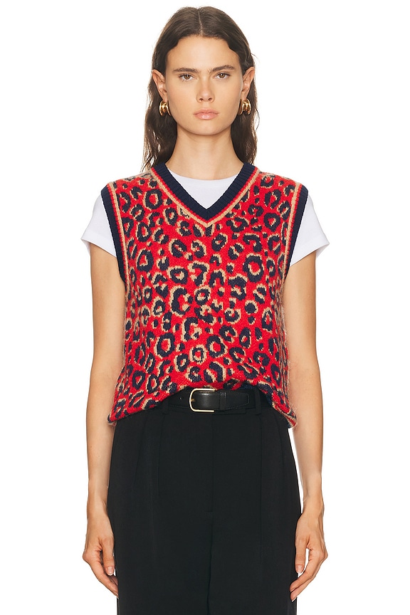 ERL Unisex Kiss Mohair Intarsia Sweater Knit in FUSCIA | FWRD