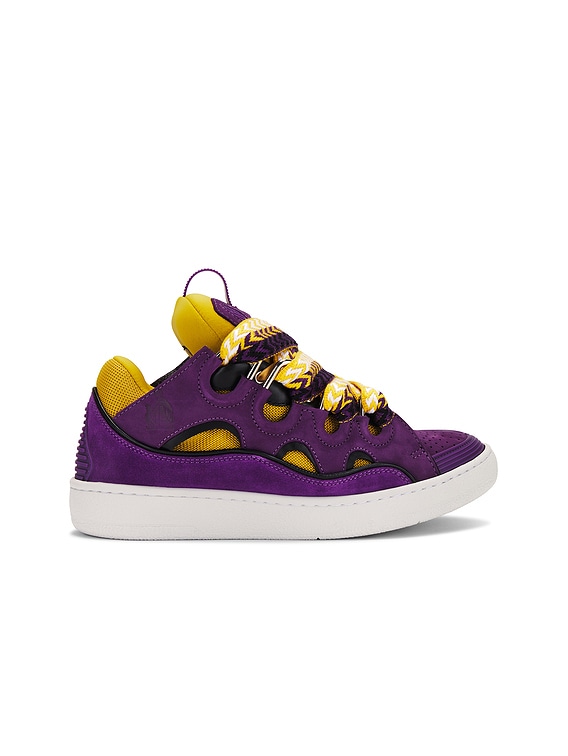 Lanvin Curb Sneaker in Purple & Yellow | FWRD