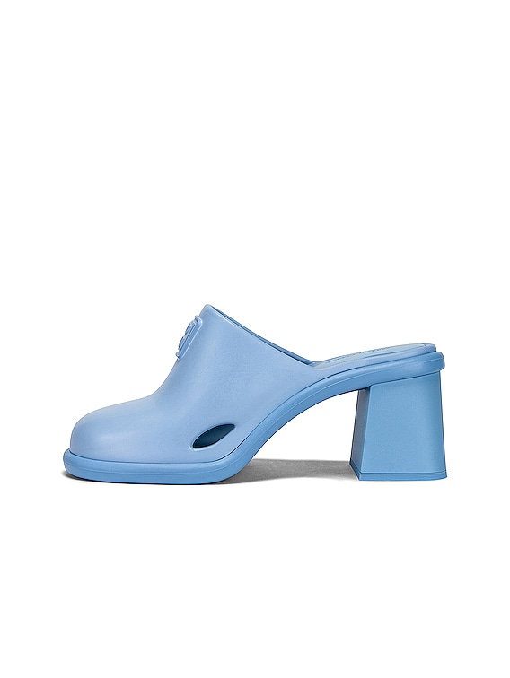 Miu Miu Soft Mules in Celeste | FWRD