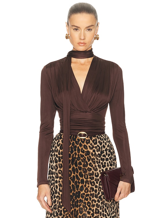 NICHOLAS Marina Top in Cacao | FWRD