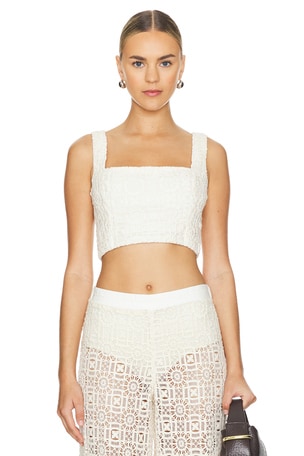 SNDYS x REVOLVE Tweed Top in Blue | REVOLVE