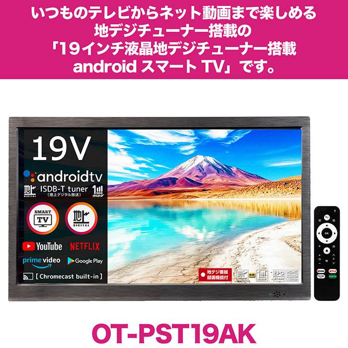 スマートテレビ 19インチ 地デジチューナー搭載 android 3電源対応 地