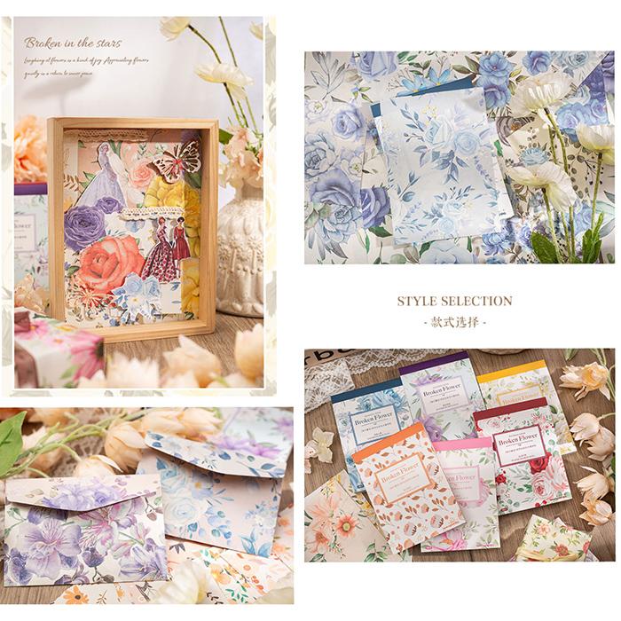 シールブック 100枚セット 素材紙 コラージュ 素材 セット フレーク