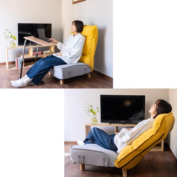 リクライニング座椅子 1人掛け ソファ ポケットコイル あぐらがかける