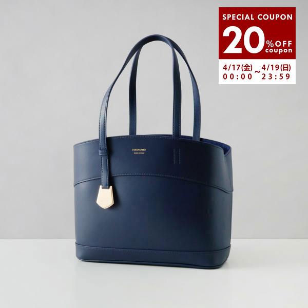 FERRAGAMO（フェラガモ） 並行輸入 トートバッグ ネイビー MIDNIGHT