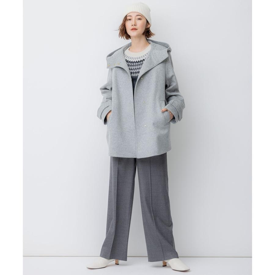 23区（ニジュウサンク） ウールカシミヤビーバー フード付き ショート