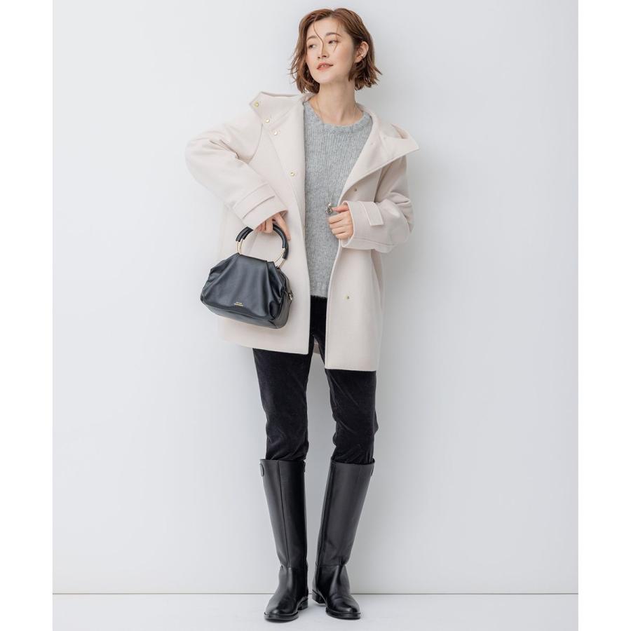 23区（ニジュウサンク） ウールカシミヤビーバー フード付き ショート