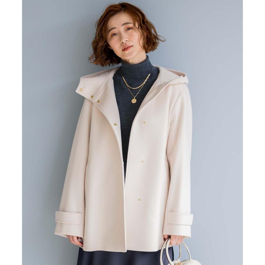 23区（ニジュウサンク） ウールカシミヤビーバー フード付き ショート