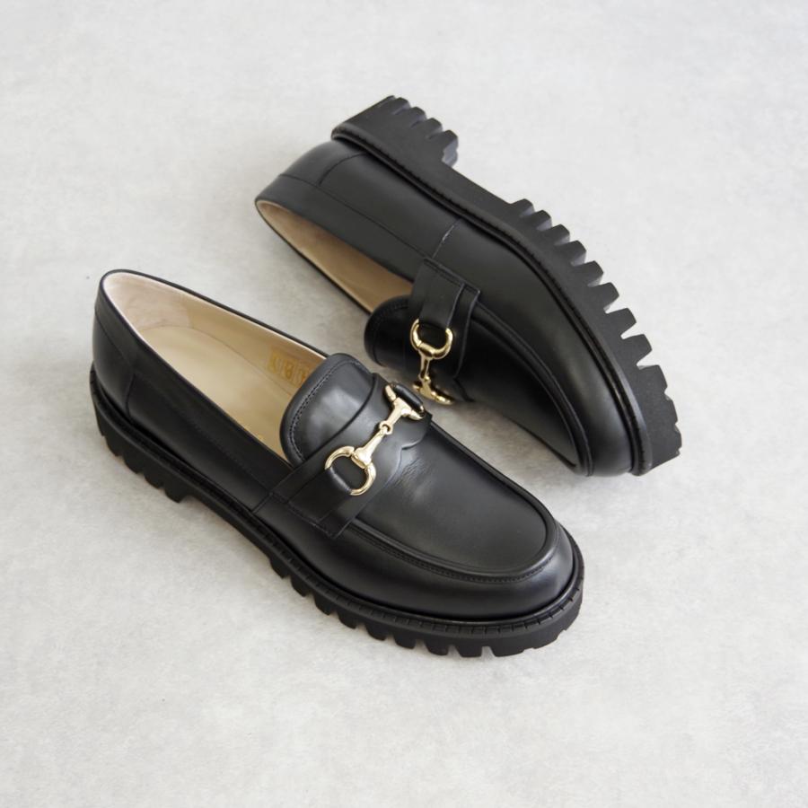 CORSO ROMA，9 (コルソローマ) / レザー 厚底 ビットローファー OLGA