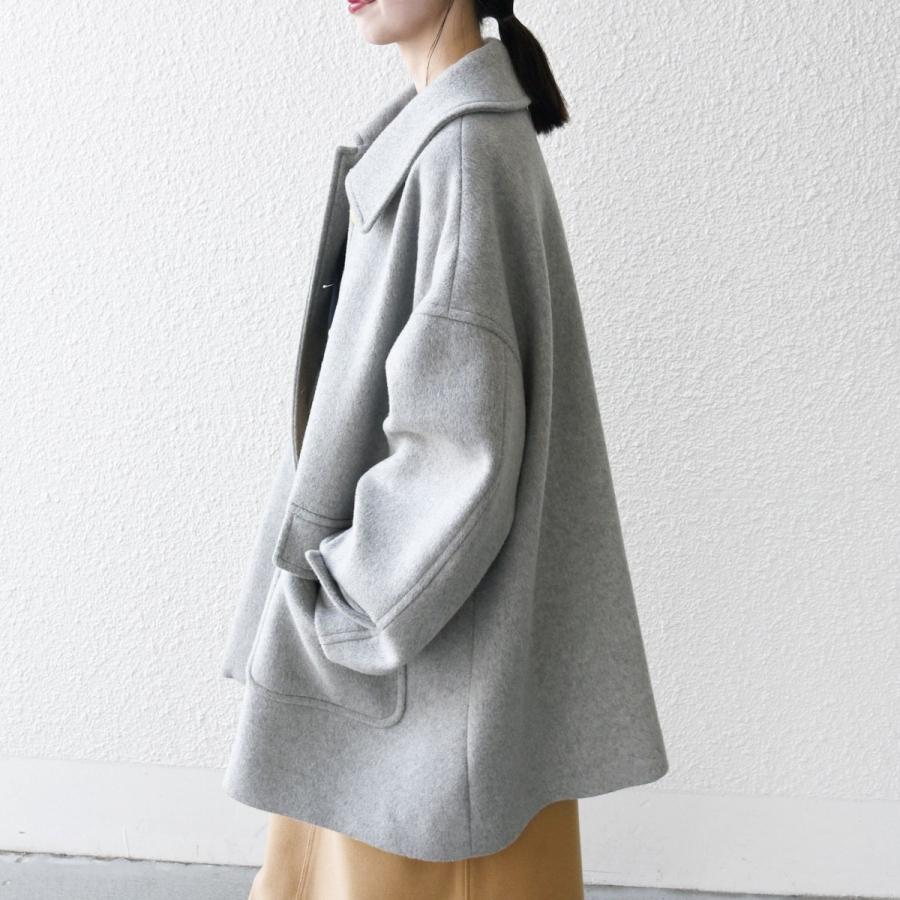 SHIPS any any: ノンミュールジングウール ステンカラー ミディ コート