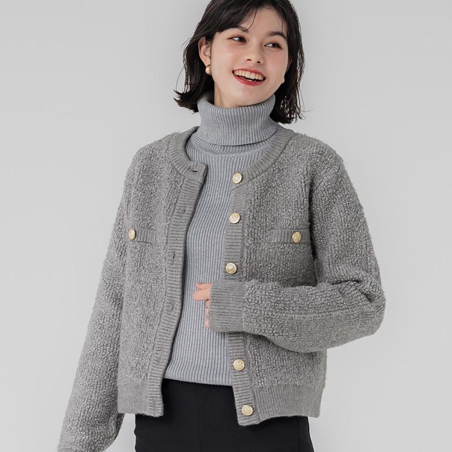 coca（コカ） ループ編み 金ボタンニット ジャケット 全2色 : マルイ