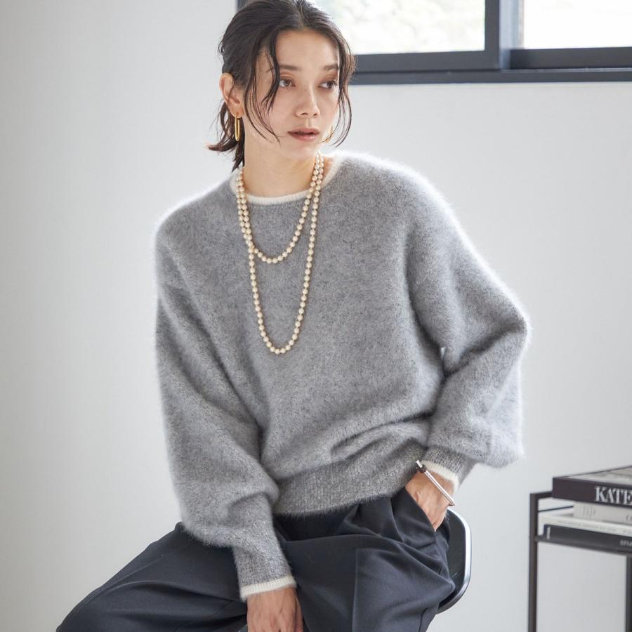 SHIPS（シップス） 杢 フォックス カシミヤ クルーネック ニット プル