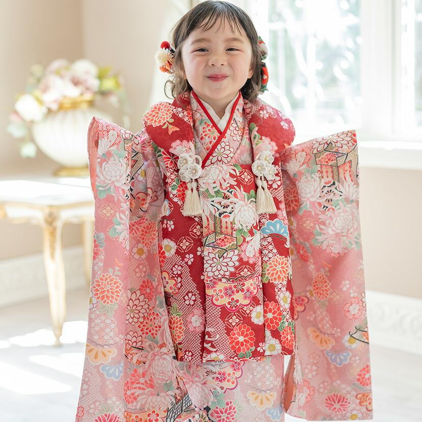 Catherine Cottage（キャサリンコテージ） 花柄織入り着物ワンピース