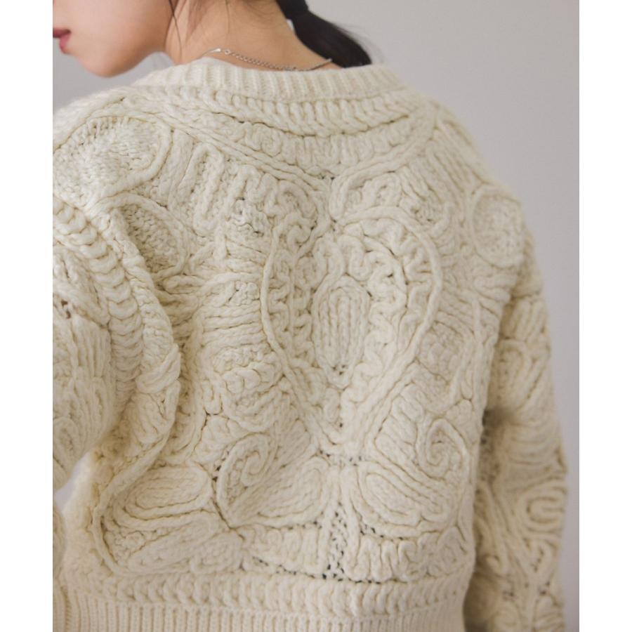 ADAM ET ROPE'（アダムエロペ） コードレースパターンニット