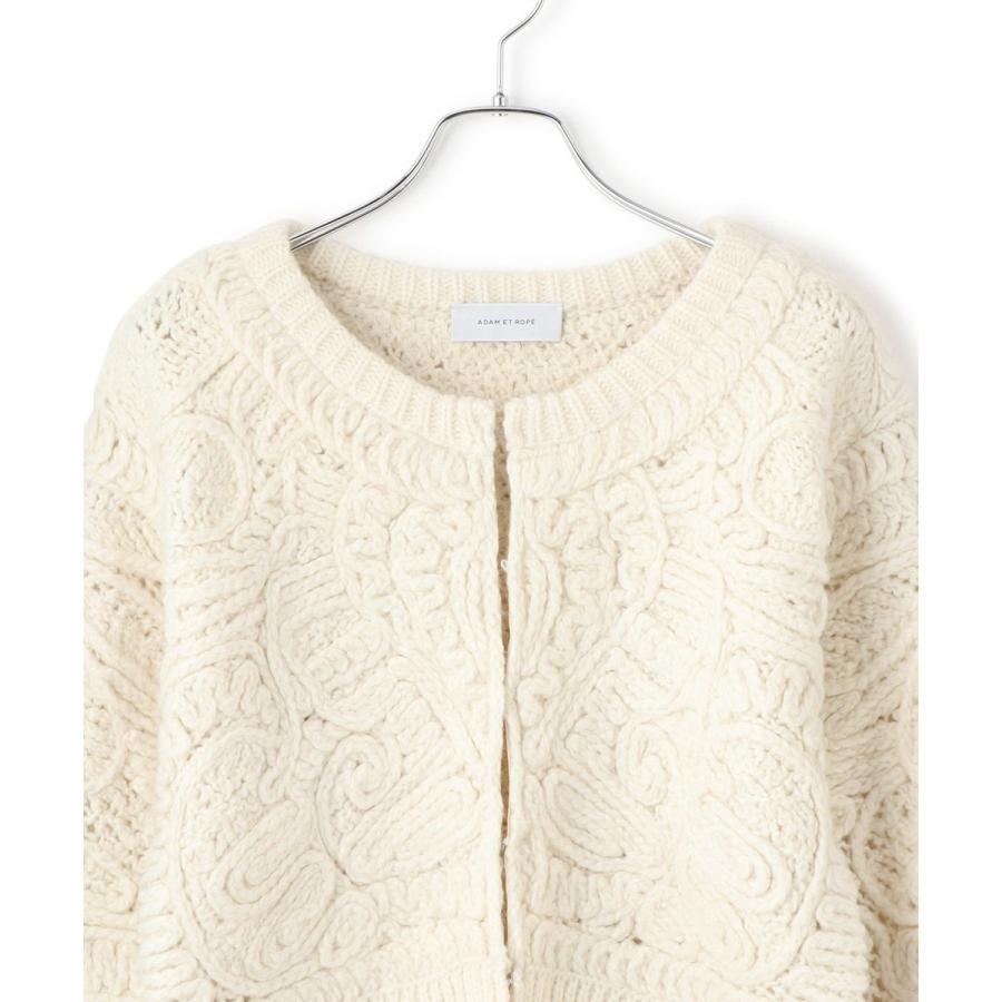 ADAM ET ROPE'（アダムエロペ） コードレースパターンニット