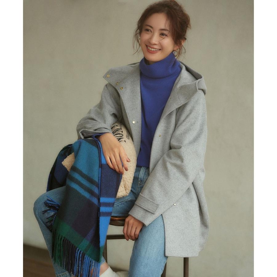 23区（ニジュウサンク） ウールカシミヤビーバー フード付き ショート