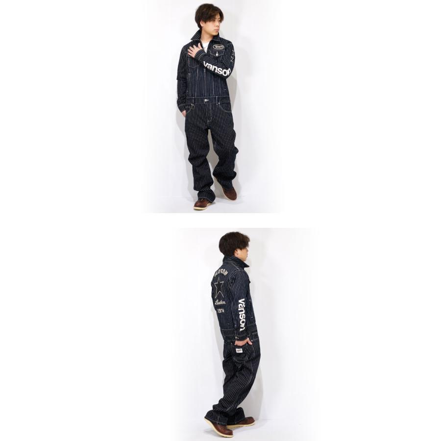 VANSON（バンソン） ワンスター 刺繍 つなぎ オールインワン ワーク